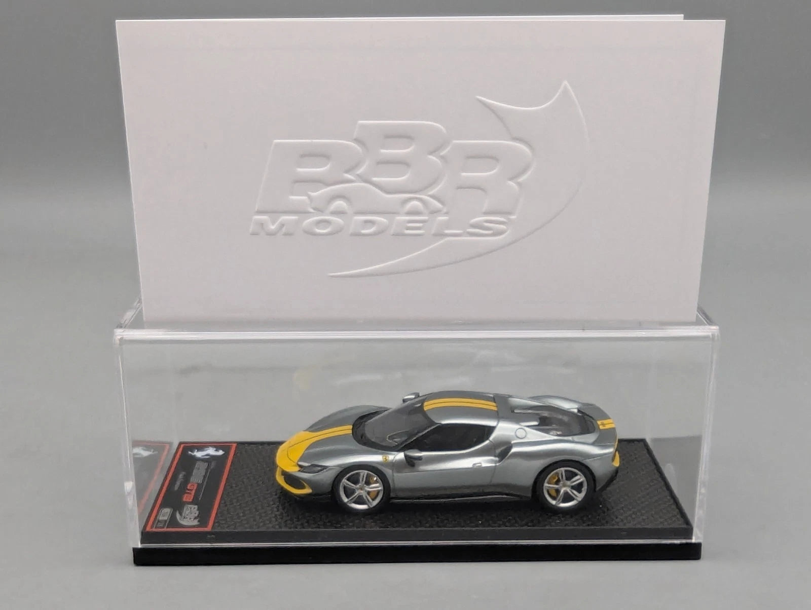 Modellautos 1:43 BBR Concept43 Ferrari 296 Assetto Fiorano Grigio Coburn mit OVP