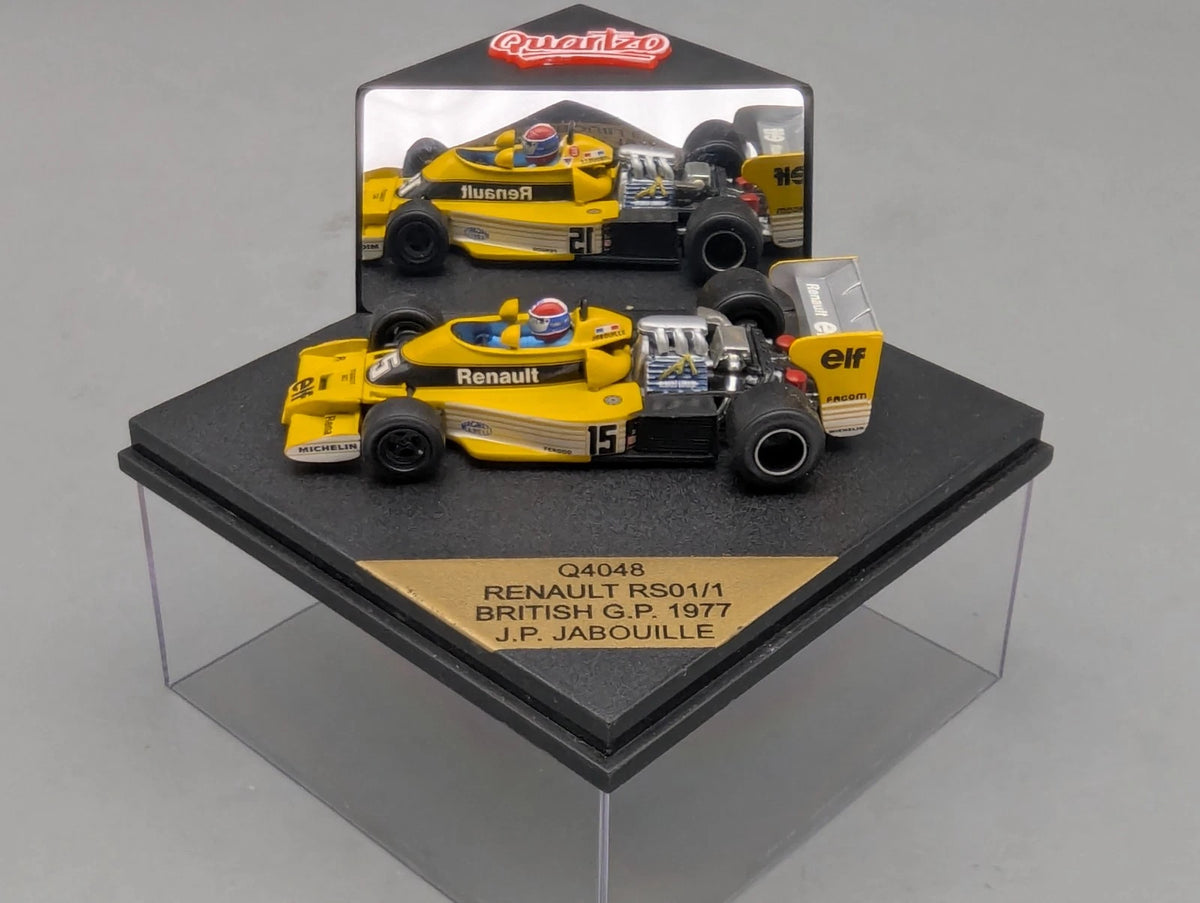 Modellautos 1:43 Quartzo Renault RS01/1 British GP 1977 #15 Jabouille Vitrine