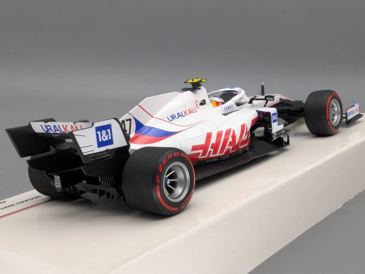 Modellautos 1:18 Minichamps Uralkali Haas VF-21 NL GP 2021 #47 M. Schumacher OVP
