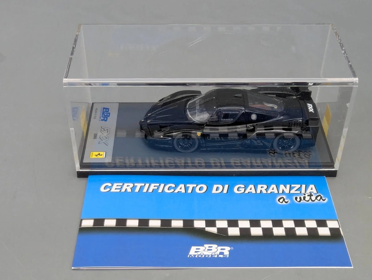 Modellautos 1:43 BBR Ferrari FXX  2006 Black mit Vitrine + OVP