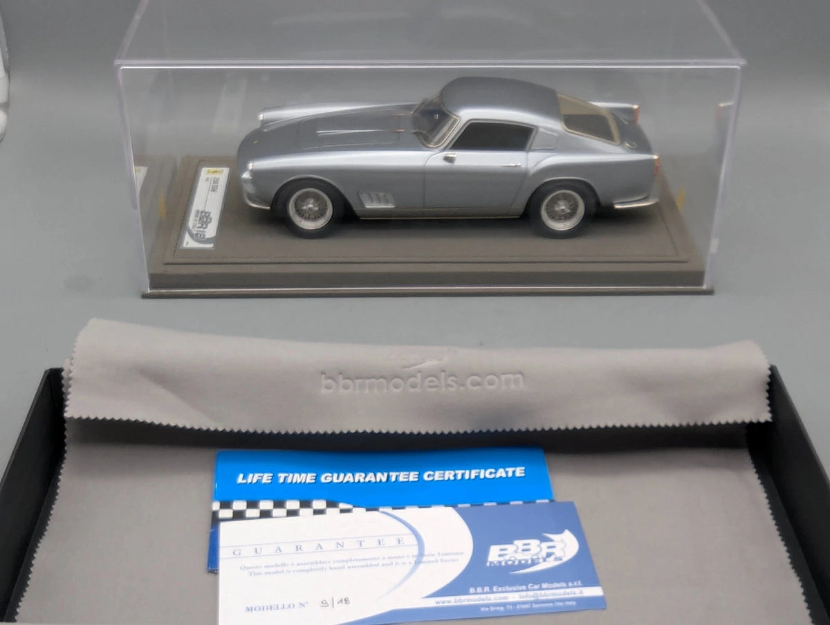 Modellautos 1:18 BBR Ferrari 250 TdF 1958 Met. Silver Ltd 09/18 Lederplatte OVP