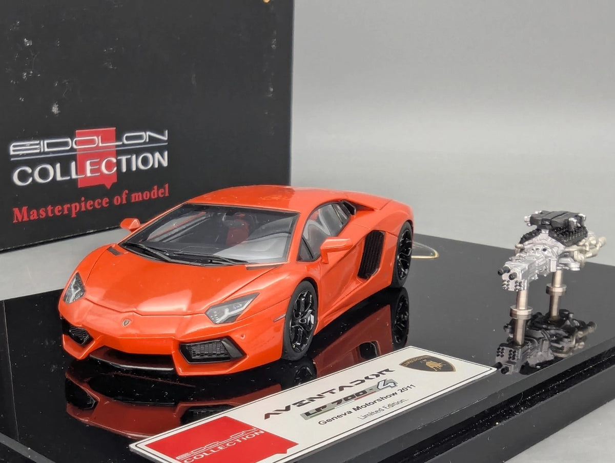 Eidolon Make Up 1:43 Lamborghini Aventador LP700-4 2011 Engine Set Arancio OVP
