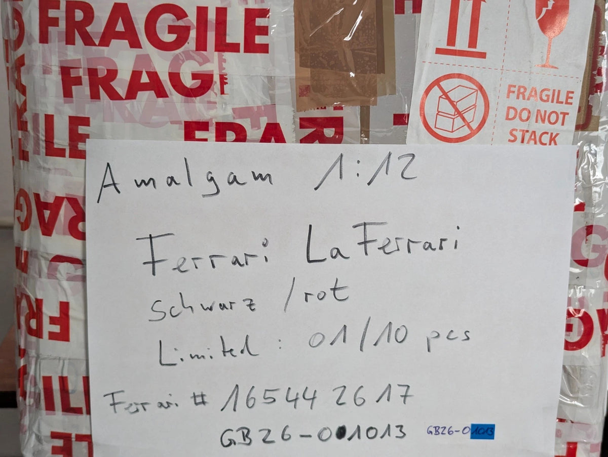 Modellautos 1:12 Amalgam Ferrari La Ferrari Ltd #01/10 Schwarz Zertifikat OVP
