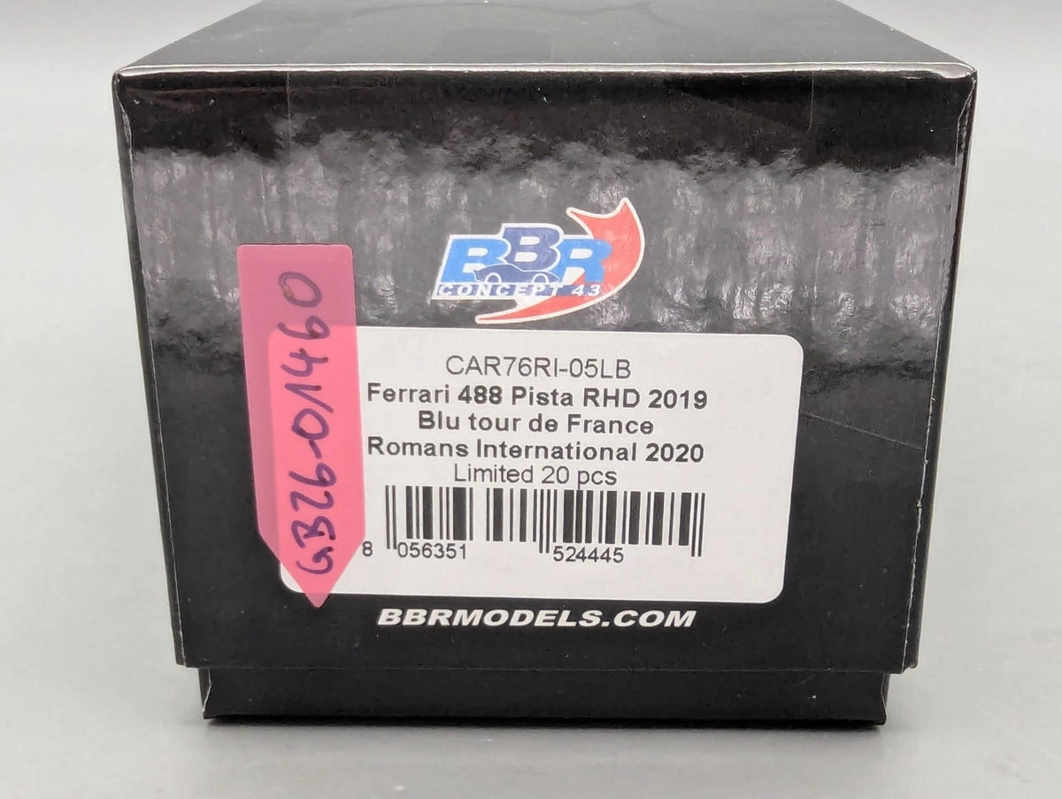 Modellautos 1:43 BBR Concept43 Ferrari 488 Pista RHD Blu TdF 2019 Ltd 7/20 OVP