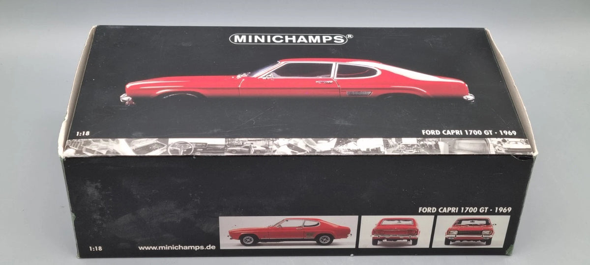 Modellautos 1:18 Minichamps 180 089001 Ford Capri 1700 GT 1969 rot OVP