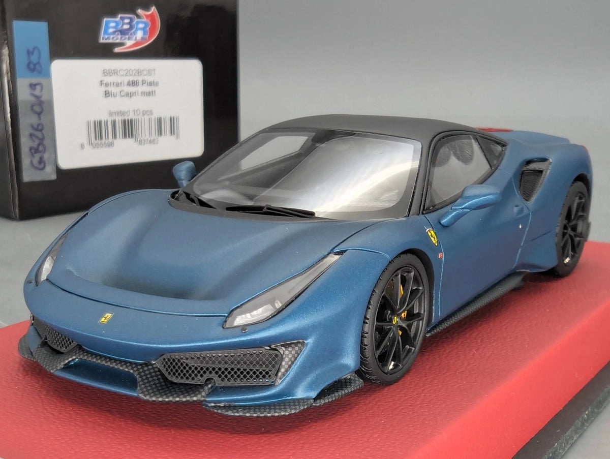 Modellautos 1:43 BBR Concept43 Ferrari 488 Pista Blue Capri Matt 10/10 OVP