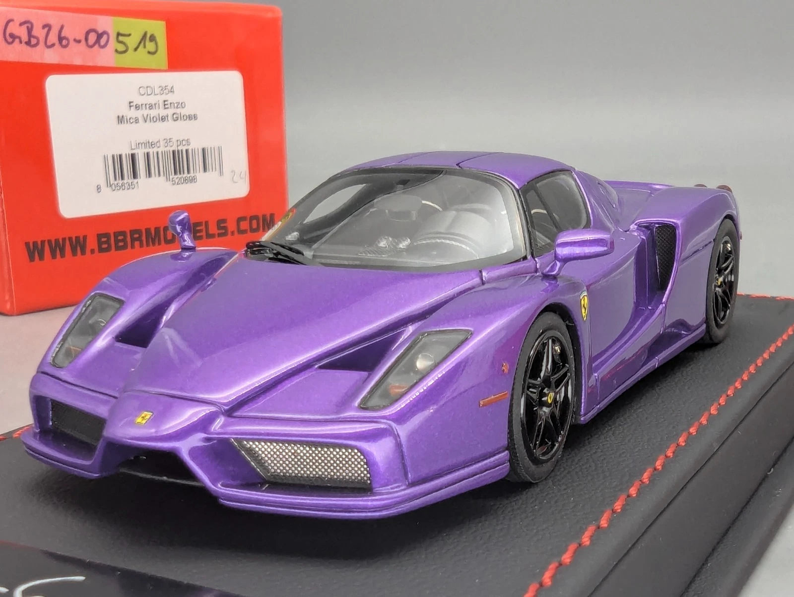 Modellautos 1:43 BBR Deluxe Calsito Ferrari Enzo Mica Violet Gloss Ltd 24/35 OVP