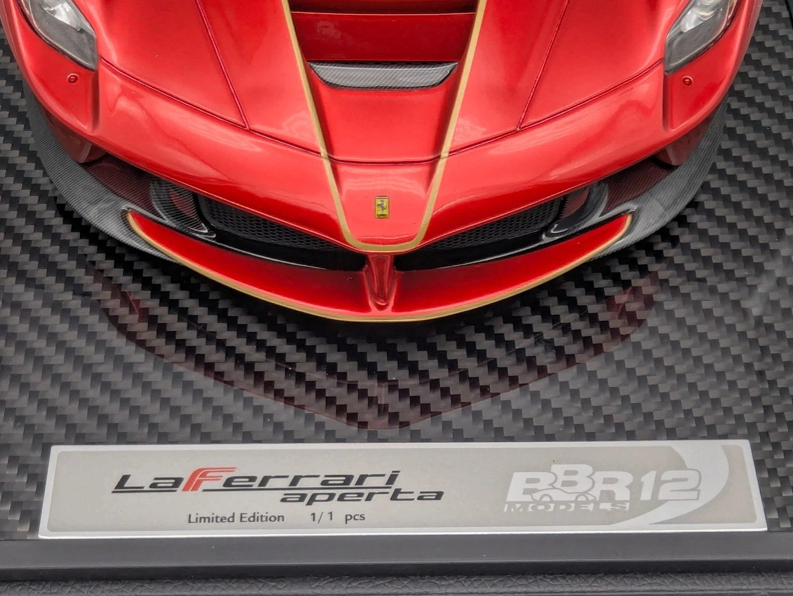 Modellautos 1:12 BBR Ferrari LaFerrari Aperta Rot UNIKAT Ltd. 01/01 Vitrine OVP