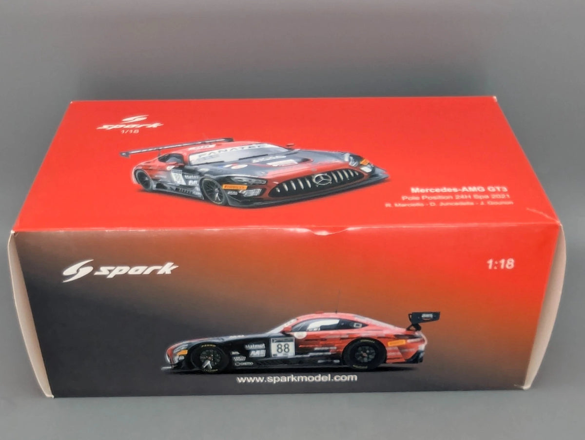Modellautos 1:18 Spark Mercedes AMG GT3 Pole Position 24h Spa 2021 #88 OVP