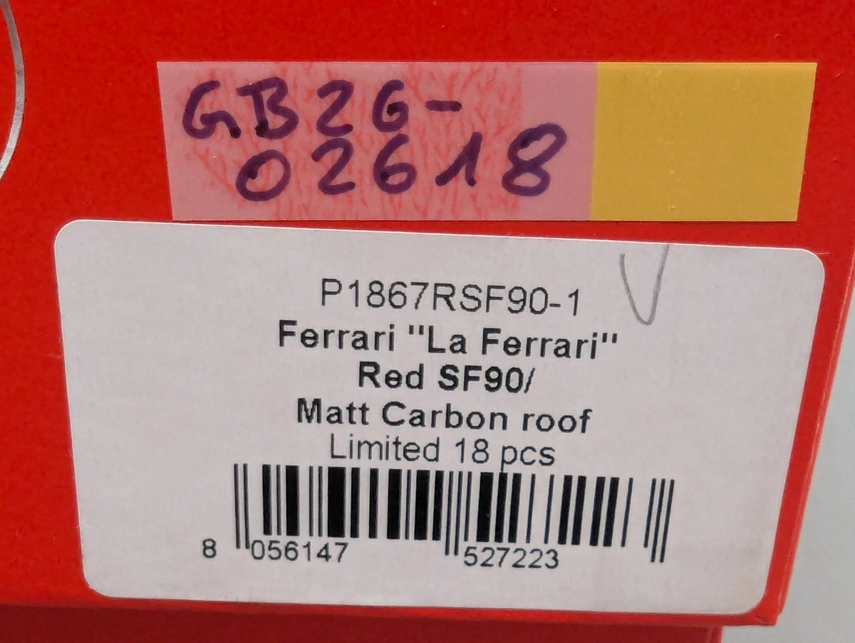 Modellautos 1:18 BBR Ferrari LaFerrari Red SF90 Matt Ltd 14/18 mit Vitrine OVP