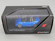 Modellautos 1:43 iScale Audi TT RS Roadster Ara Blau Metallic mit Dealer OVP