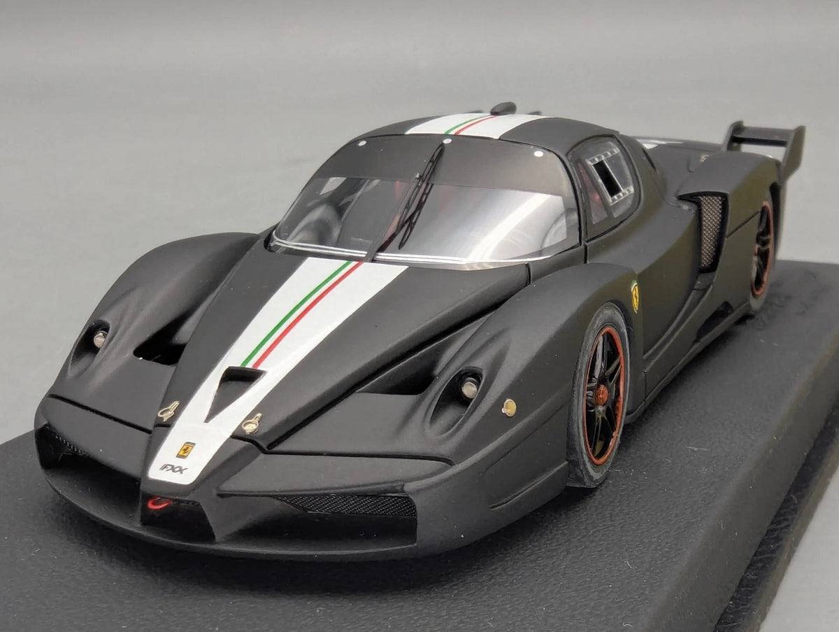 Modellautos 1:43 BBR Ferrari FXX  2006 Black Matt Ltd 19/20 mit Vitrine und OVP
