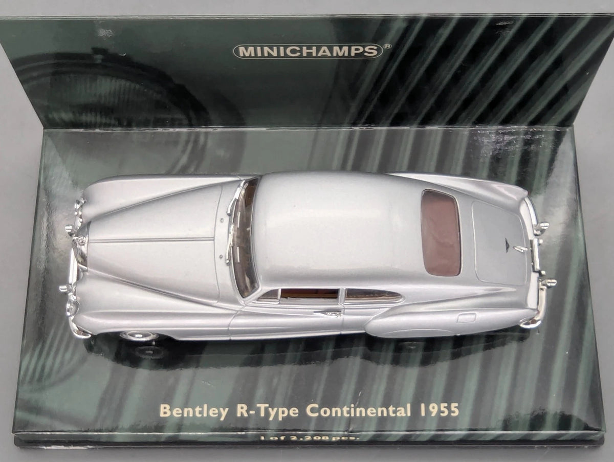 Modellautos 1:43 Minichamps Bentley R-Type Continental 1955 Silber mit OVP