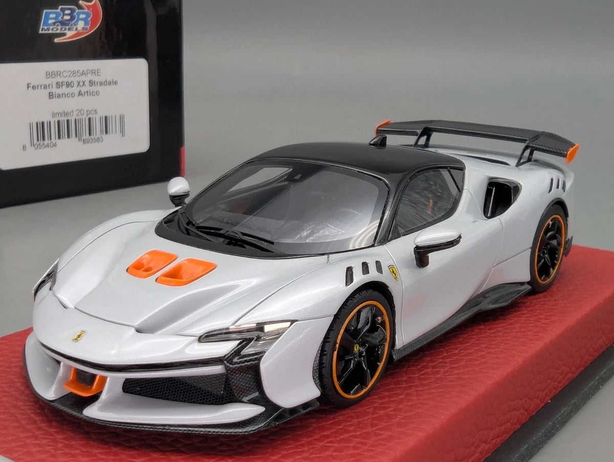 Modellautos 1:43 BBR Concept43 Ferrari SF90 XX Stradale Ltd 12/20 Weiß mit OVP