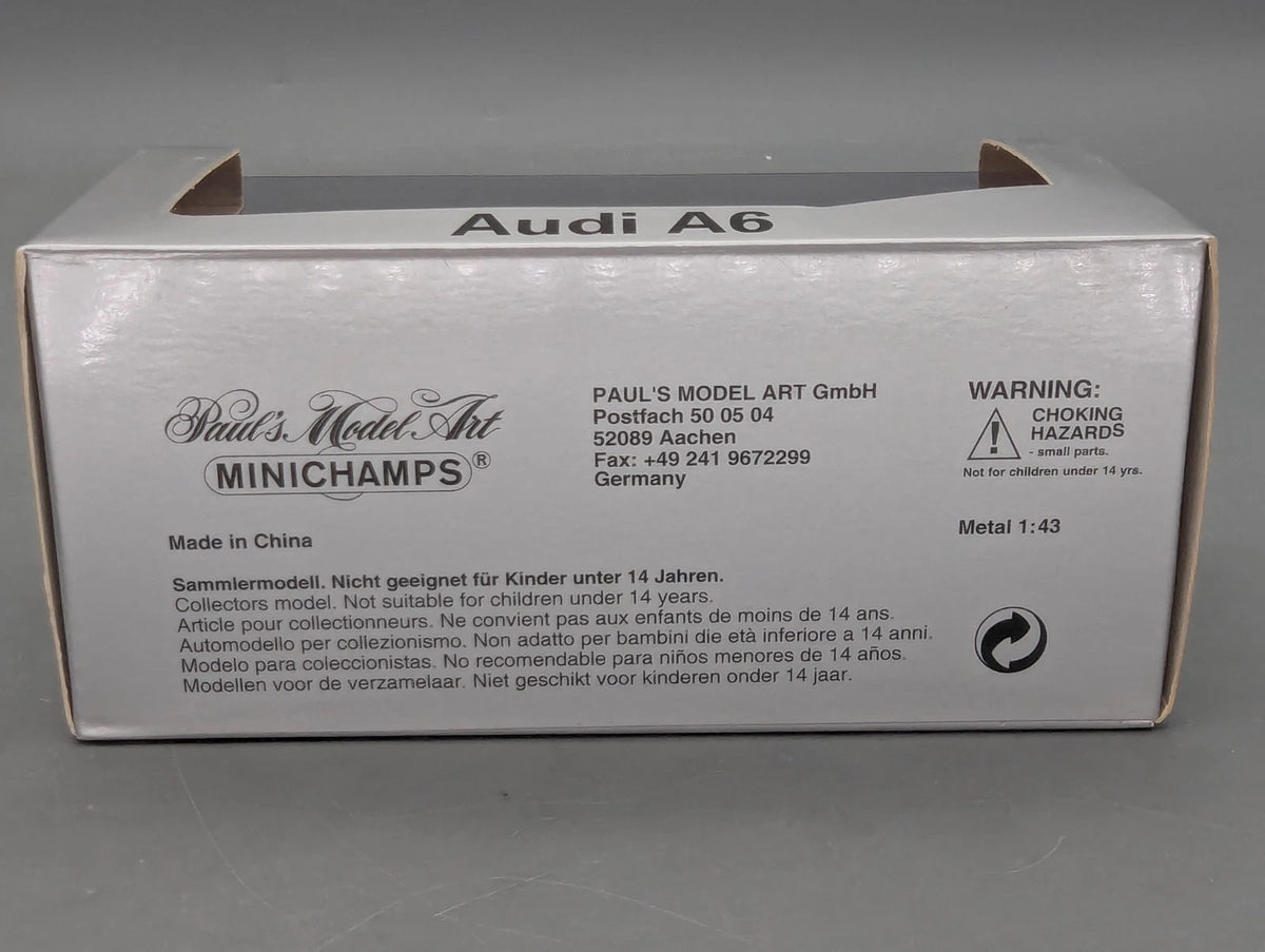 Modellautos 1:43 Minichamps Audi A6 Blau Metallic mit Dealer OVP