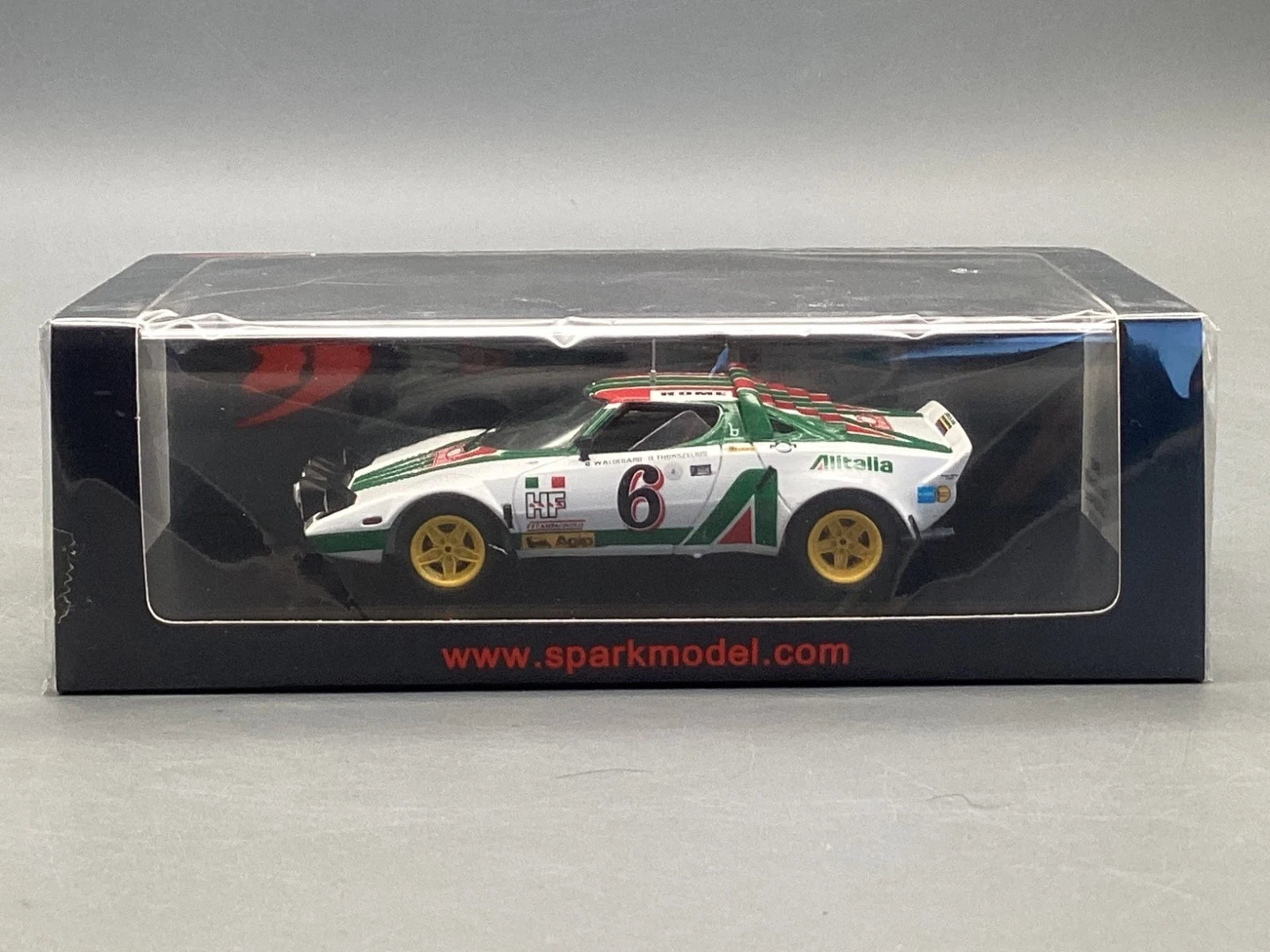 Modellautos 1:43 Spark Lancia Stratos HF 2nd Rally Monte Carlo 1976 #6 mit OVP