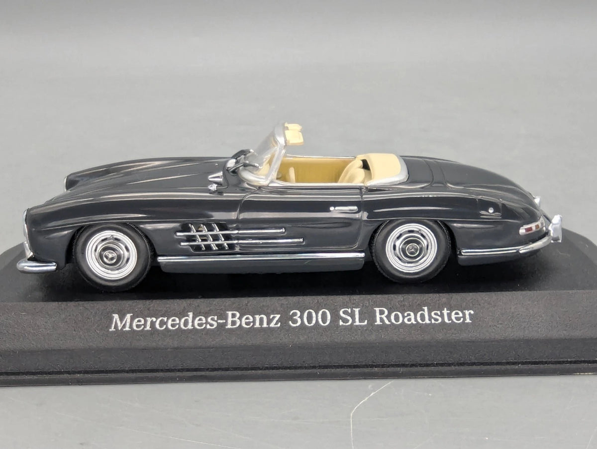 Modellautos 1:43 Minichamps Mercedes Benz 300 SL Graphitgrau Roadster Dealer OVP