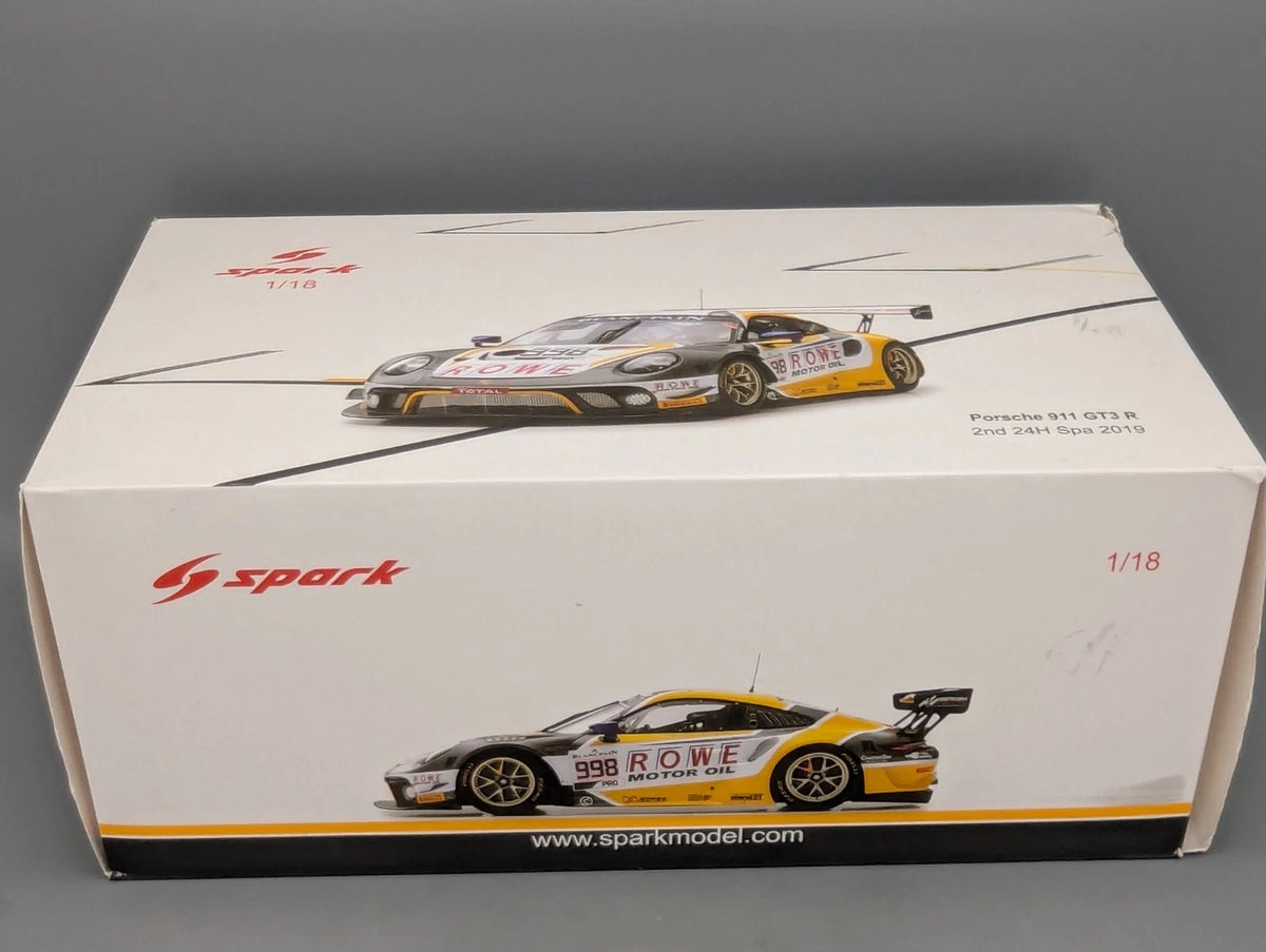 Modellautos 1:18 Spark Porsche 911 GT3 R Zweiter (2nd) 24h Spa 2019 #998 mit OVP