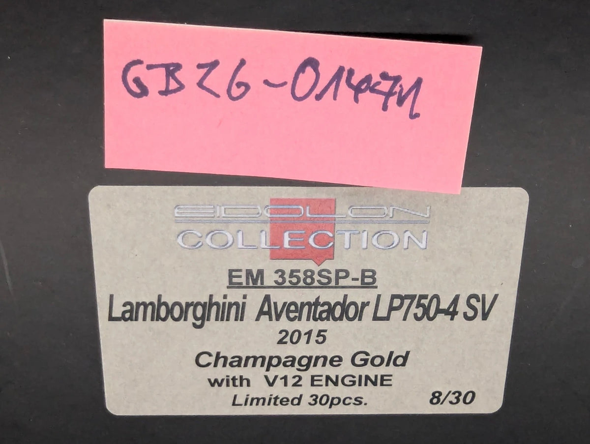 Eidolon Make Up 1:43 Lamborghini Aventador LP750-4 SV 2015 Engine Set 08/30 OVP