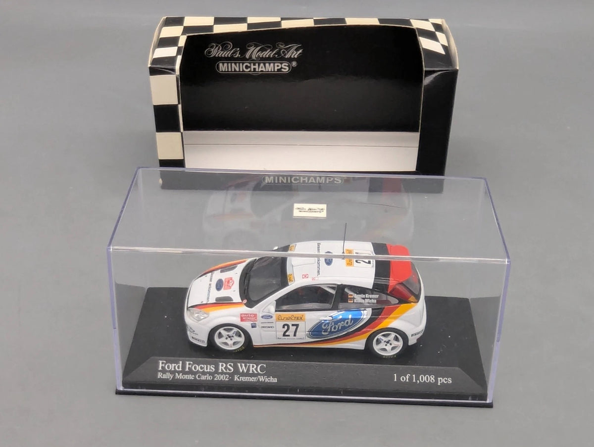 Modellautos 1:43 Minichamps Ford Focus RS WRC Rallye Monte Carlo 2002 #2 mit OVP
