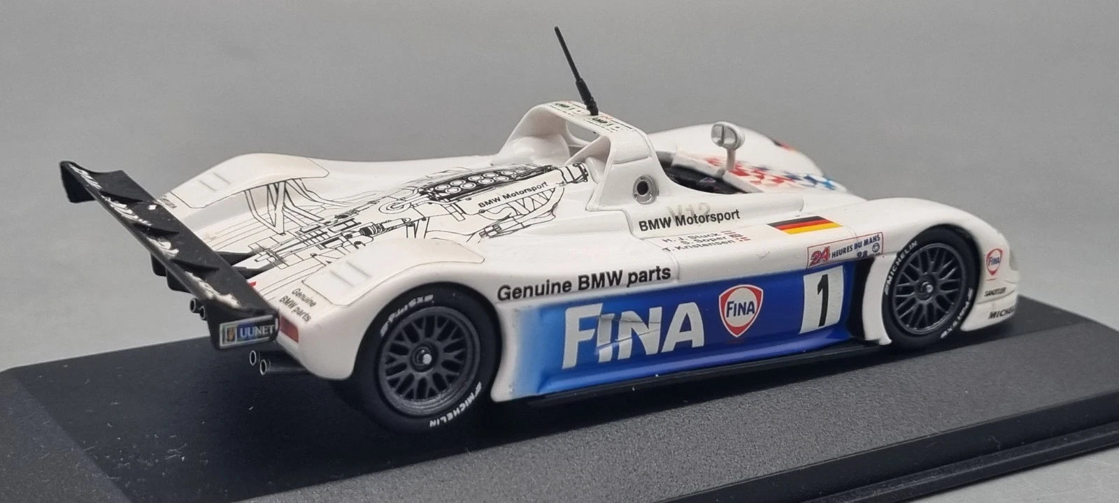 Modellautos 1:43 Minichamps BMW V12 Le Mans #1 Stuck/Soper/Kristensen OVP
