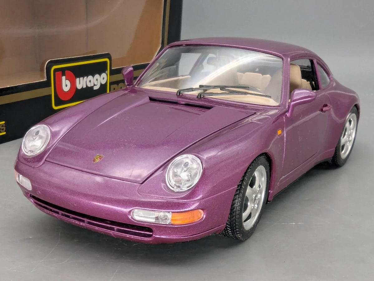 Modellautos 1:18 Bburago Diamonds Edition Porsche 911 Carrera 1993 Lila mit OVP
