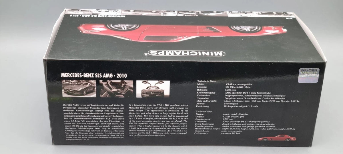 Modellautos 1:18 Minichamps 100 039020 Mercedes-Benz SLS AMG 2010 OVP