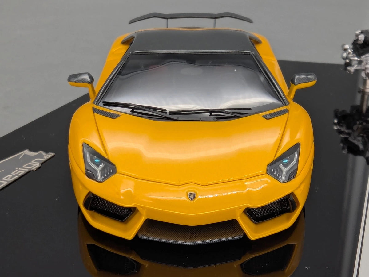 Eidolon Make Up 1:43 Lamborghini Aventador LP760-2 Engine Set Oakley Gelb OVP