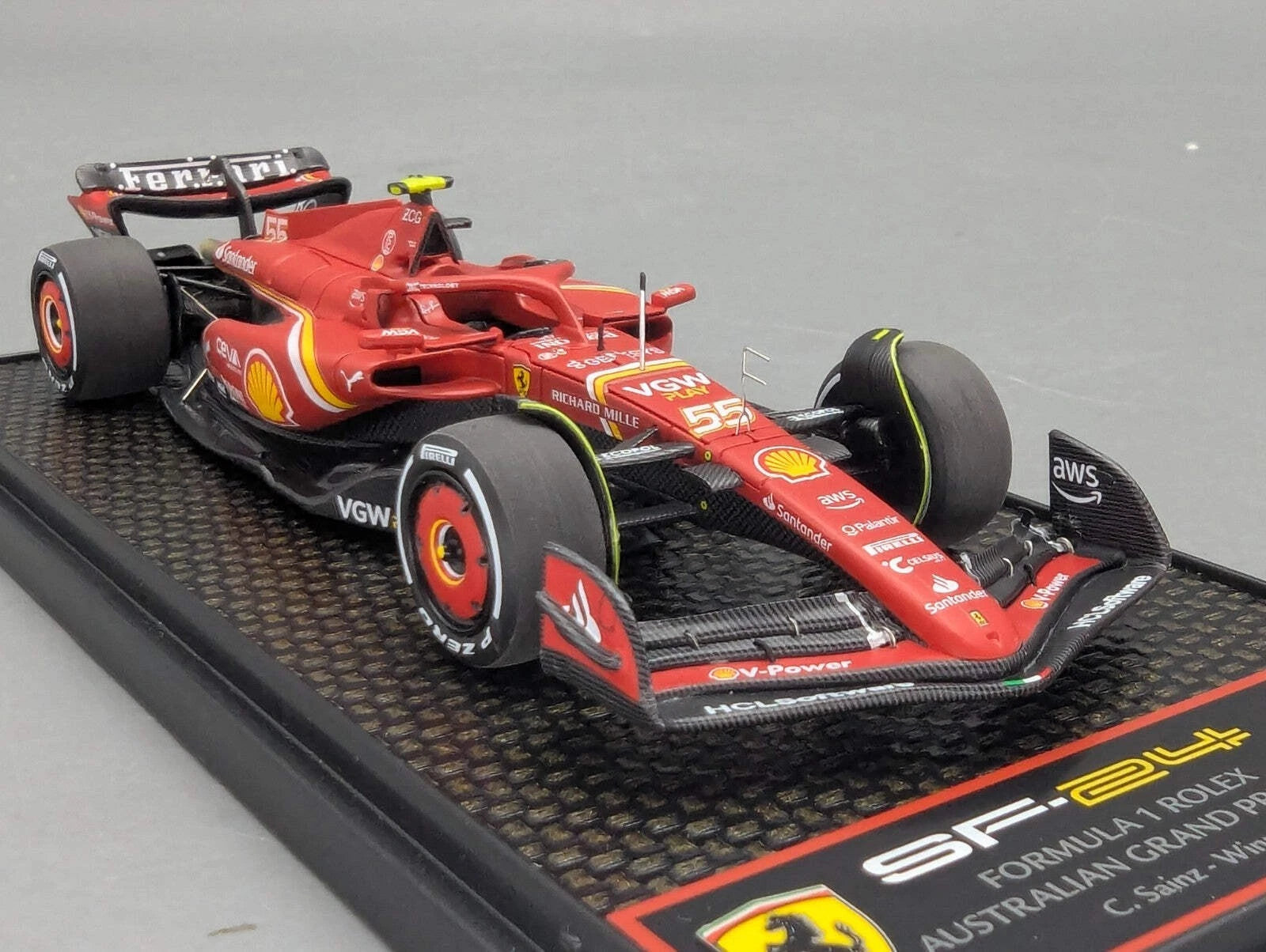 Modellautos  1:43 BBR Concept43 Ferrari SF-24 WINNER GP AUS 2024 #55 Sainz OVP