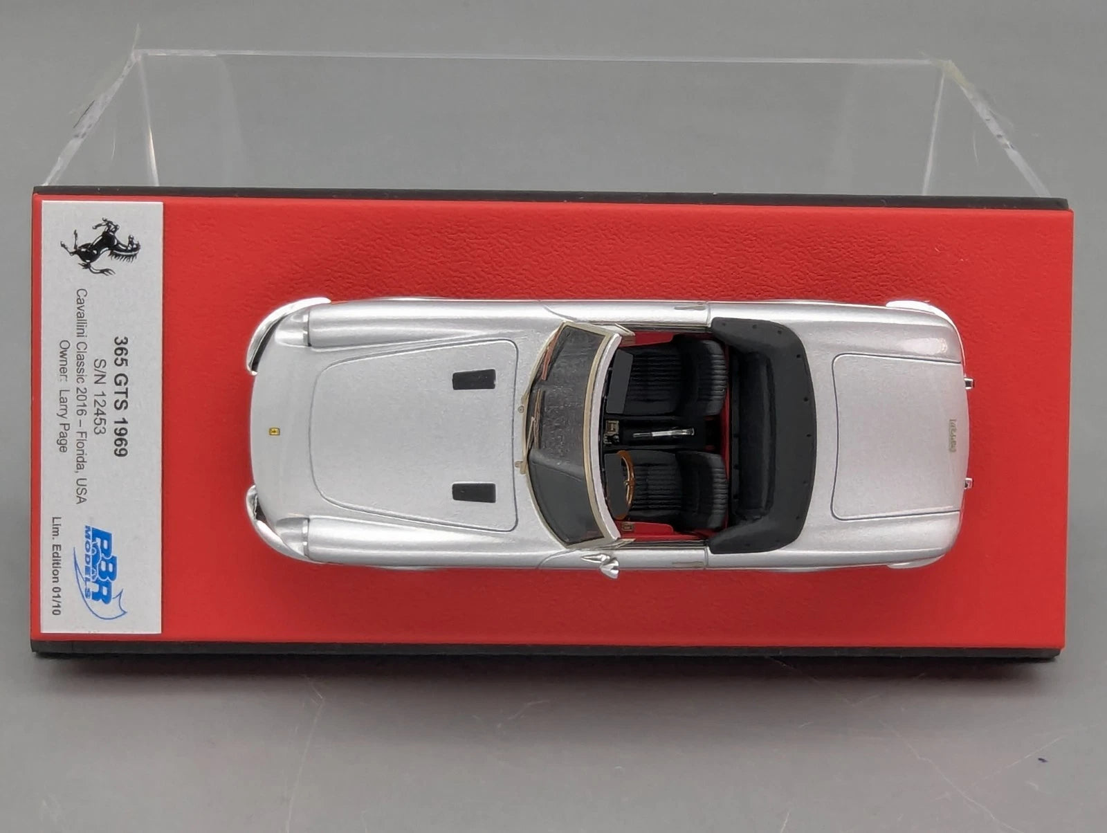 Modellautos 1:43 BBR Ferrari 365 GTS 1969 S/N 12453 Larry Page  Ltd 01/10 OVP