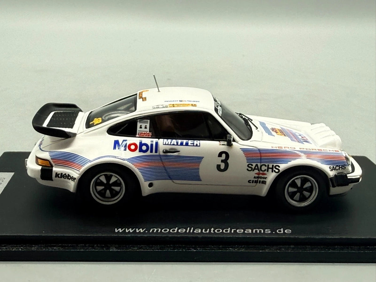 Modellautos 1:43 Spark Porsche 911 Turbo 3.3 Rallye DRM 1983 Hero Winner + OVP