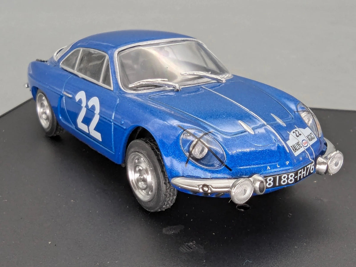 Modellautos 1:43 Trofeu Alpine A110 1600 S Rallye AGACI 1972 #22 mit Vitrine