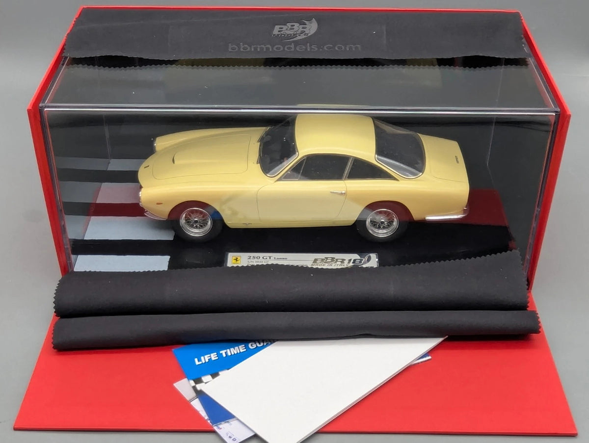 Modellautos 1:18 BBR Ferrari 250 GT Lusso Rain Version Ltd 04/10 Gelb mit OVP