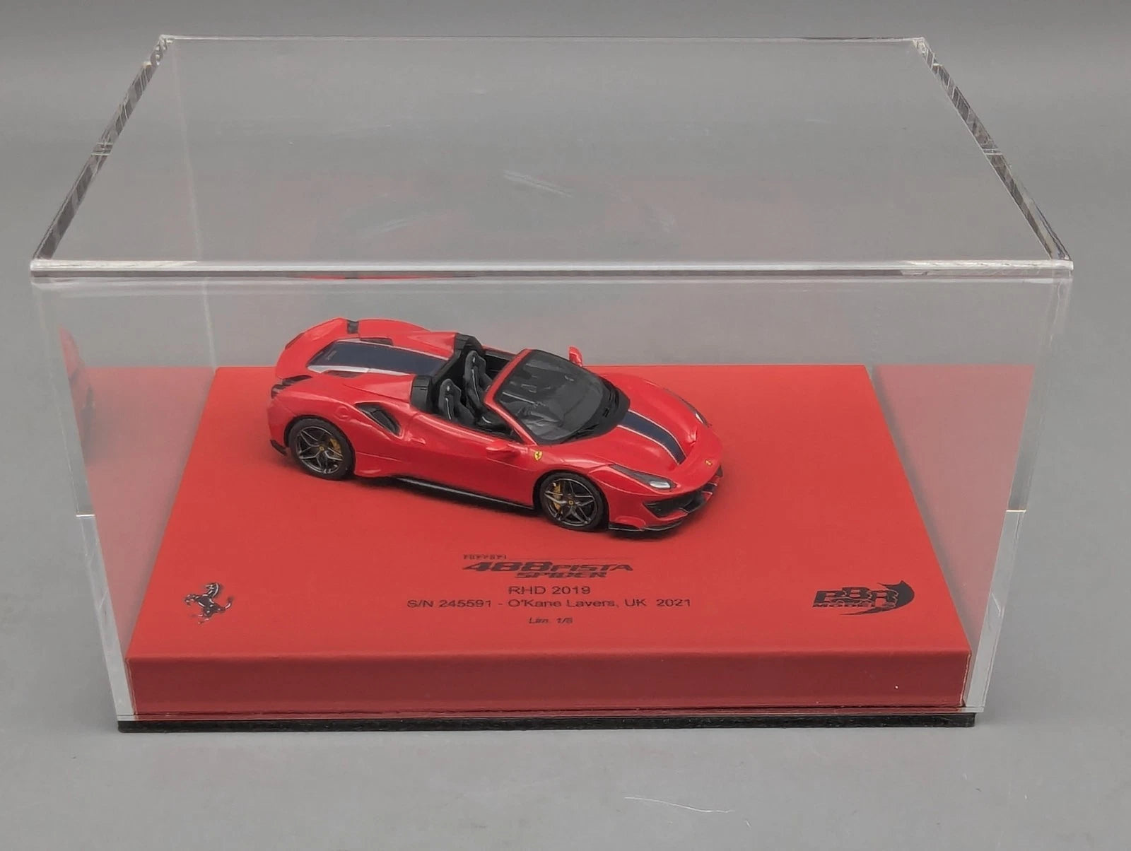 Modellautos 1:43 BBR Ferrari 488 Pista Spider RHD 2019 Limitiert 01/05 OVP