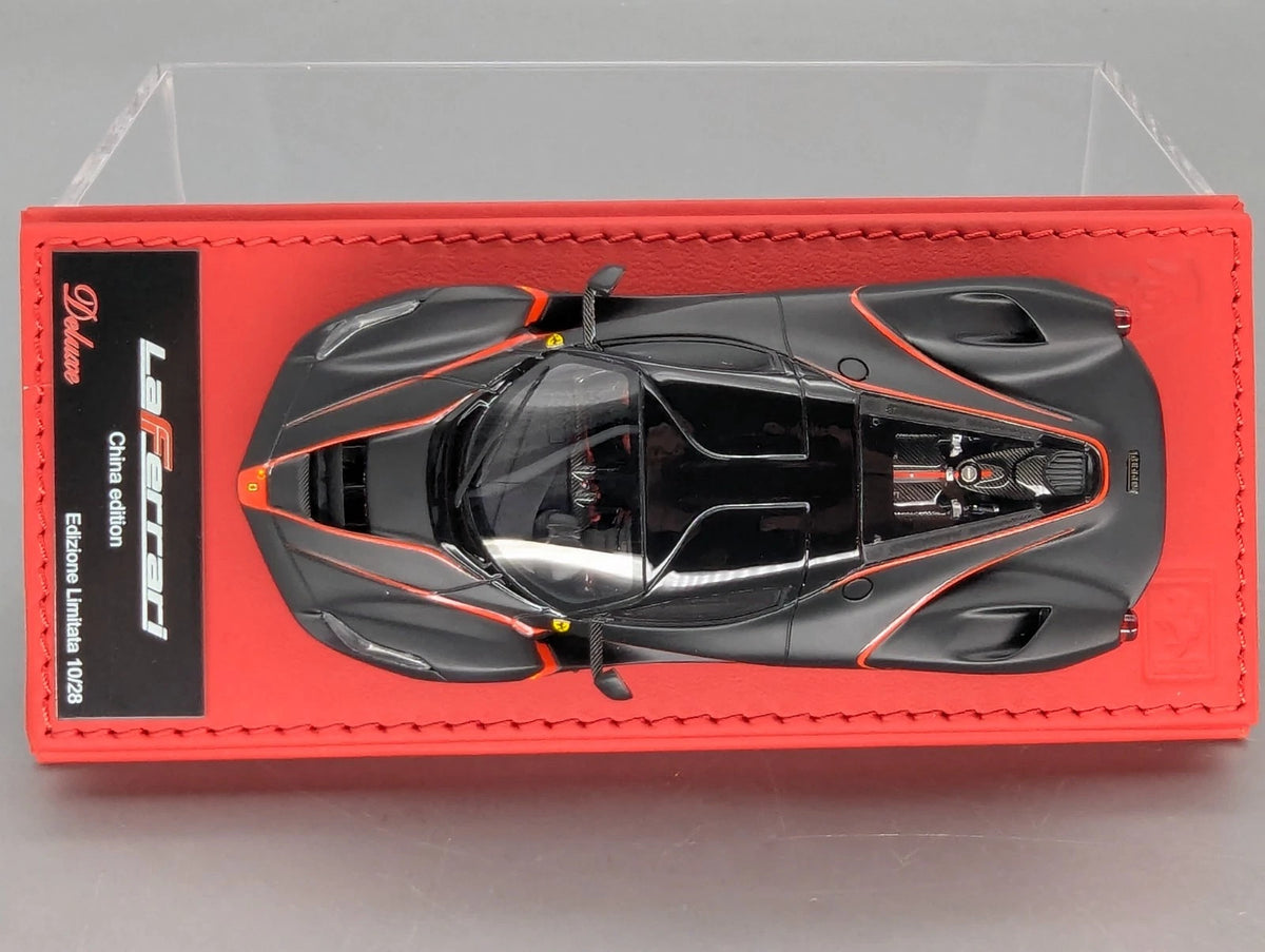 Modellautos 1:43 BBR Deluxe Calsito Ferrari LaFerrari Black Matt Ltd 10/28 OVP