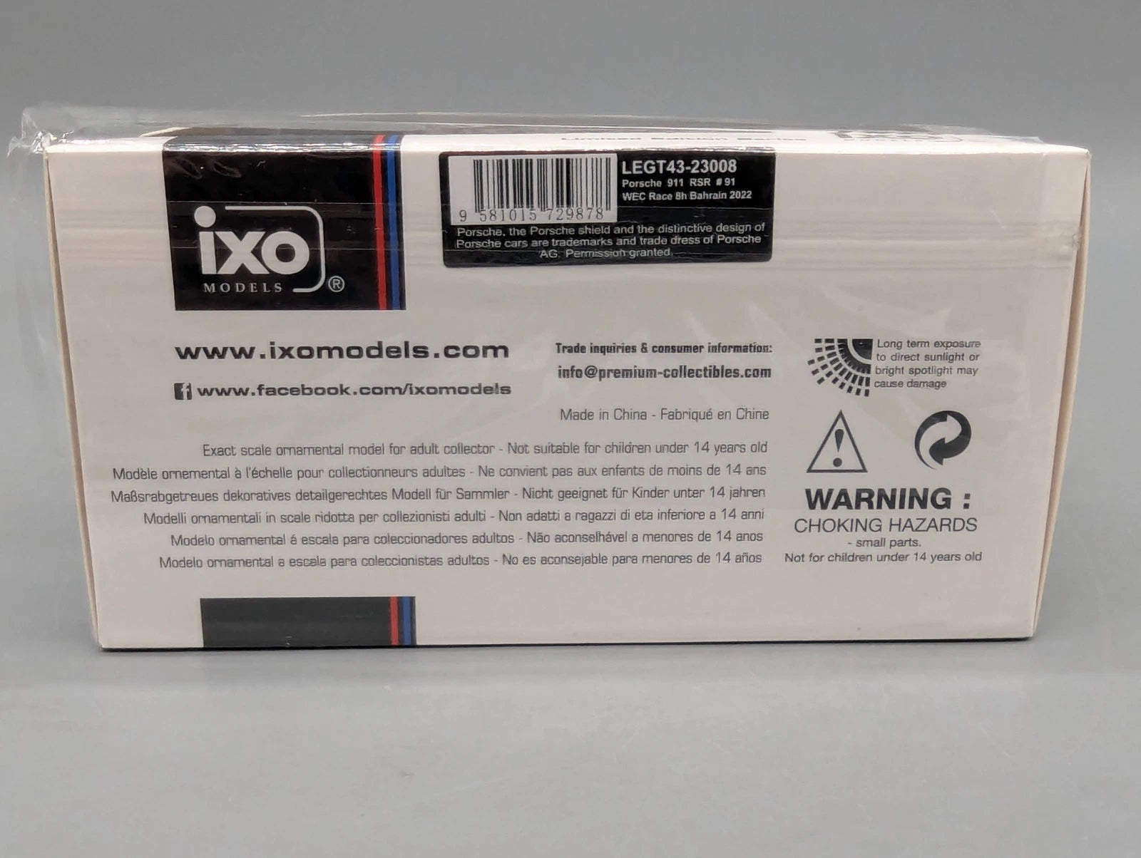 Modellautos 1:43 IXO Porsche 911 RSR WEC 8h Bahrain 2022 #91 Bruni Lietz mit OVP
