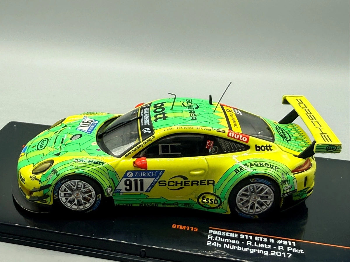 Modellautos 1:43 Ixo Porsche 911 GT3 R #911 24h Nürburgring 2017 mit OVP