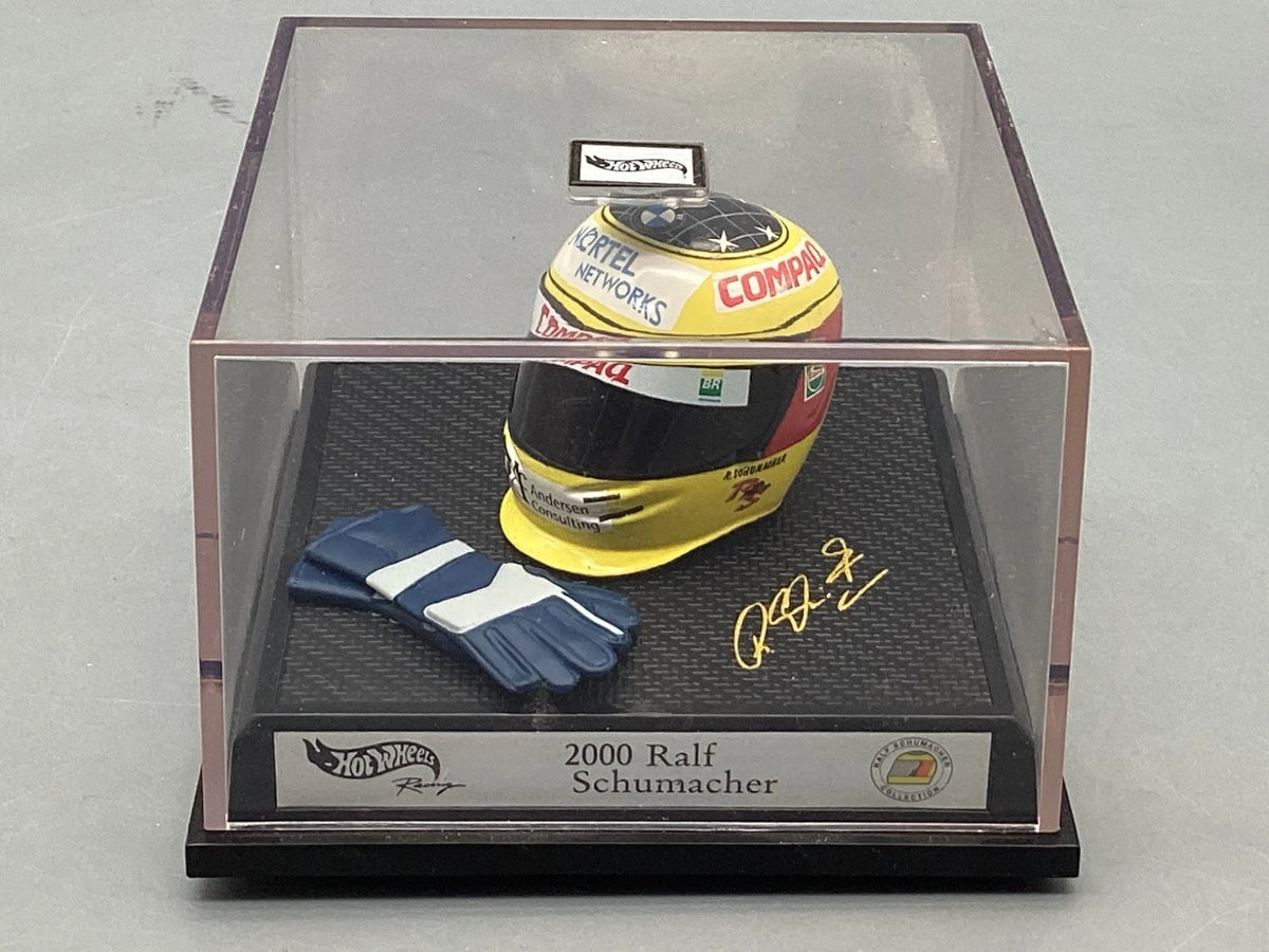 Modellautos 1:8 Hot Wheels Racing Ralf Schumacher 2000 Helm mit OVP