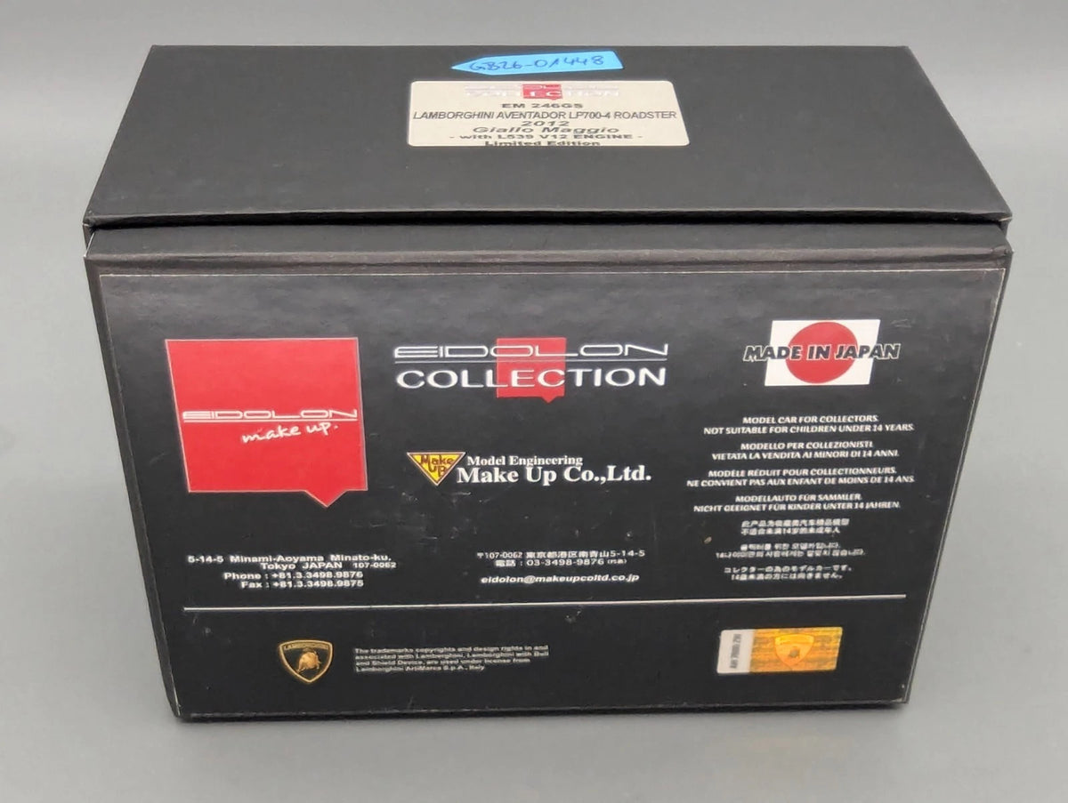 Eidolon Make Up 1:43 Lamborghini Aventador LP700-4 Roadster 2012 Engine Set OVP