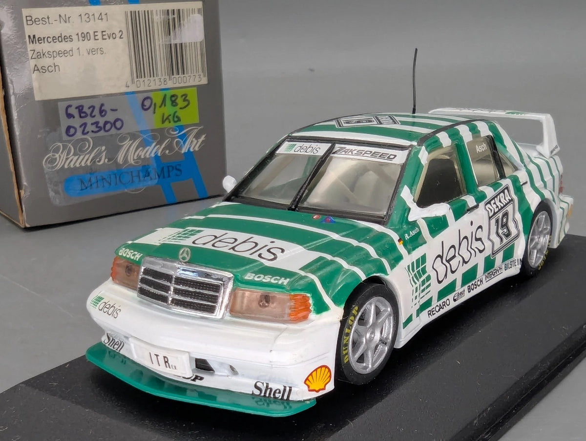 Modellautos 1:43 Minichamps Mercedes Benz 190E EVO2 2. Version 1992 #19 Asch OVP