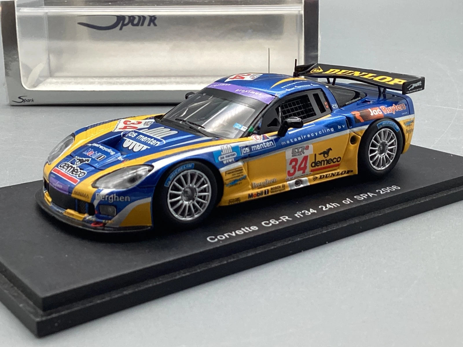 Modellautos 1:43 Spark Corvette C6-R 24h Spa 2006 #34 mit OVP