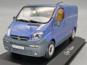 Modellautos 1:43 Minichamps Opel Vivaro Blau mit Dealer OVP