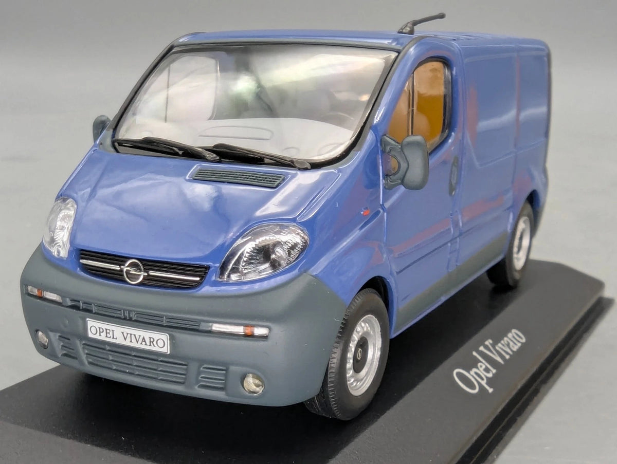 Modellautos 1:43 Minichamps Opel Vivaro Blau mit Dealer OVP