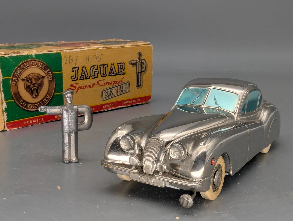 Modellautos ca. 1:43  Prämeta Köln Jaguar XK 120 Chrom mit Schlüssel und OVP