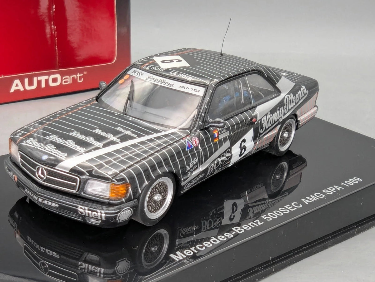 Modellautos 1:43 AUTOart Mercedes Benz 500SEC AMG Spa 1989 #6 Ludwig u. A. OVP
