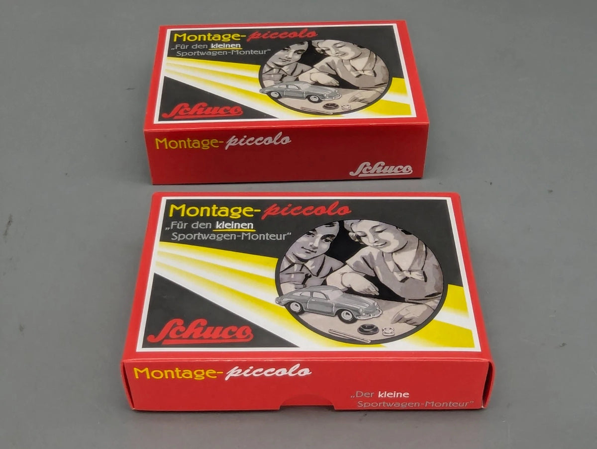 Modellautos 1:90 Schuco Montage Piccolo Porsche 356 Sportwagen Rot mit OVP