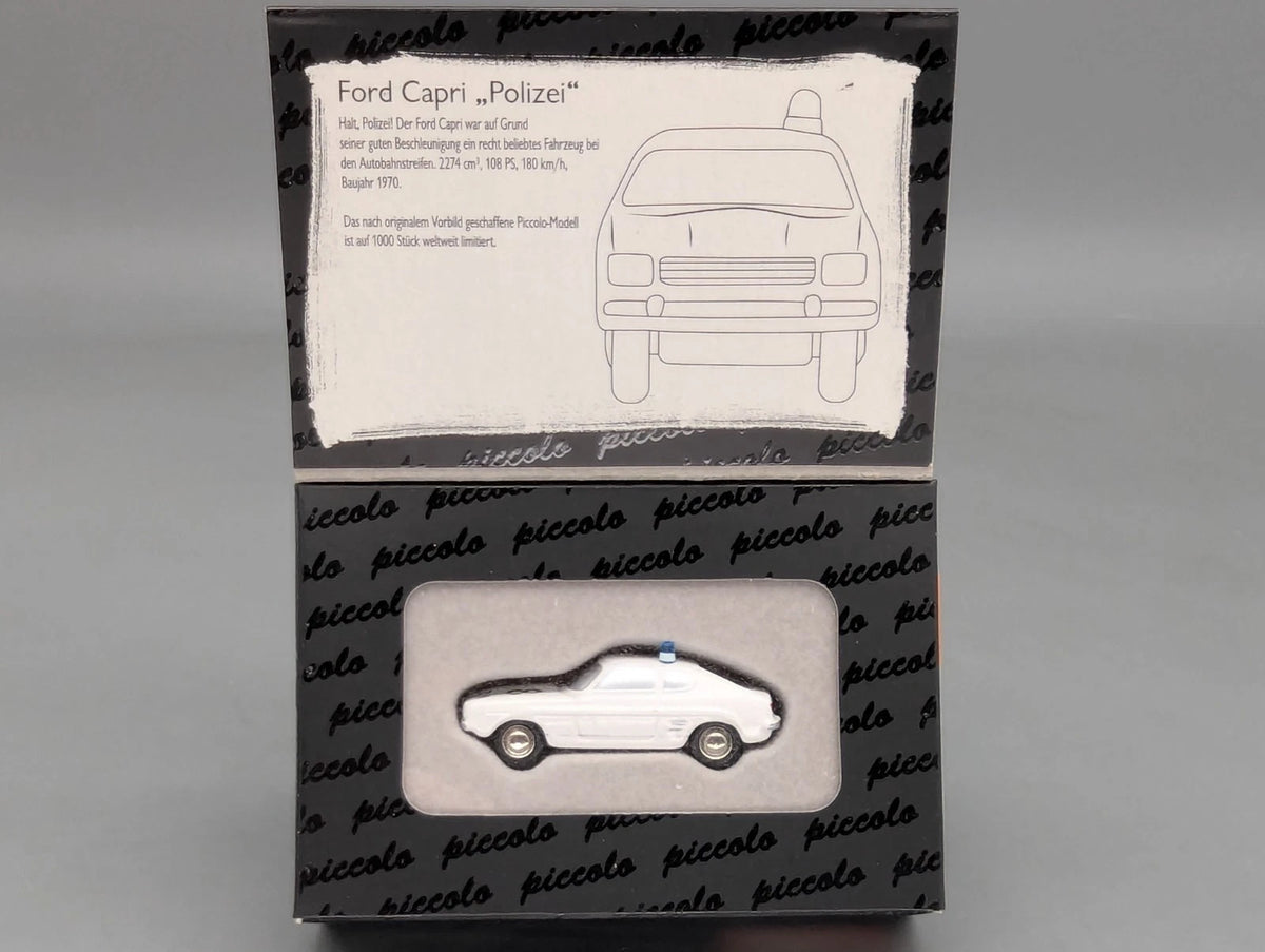 Modellautos 1:90 Schuco Piccolo Ford Capri Polizei 1970 mit OVP