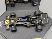 Modellautos 1:43 Quartzo Lotus 72E German GP 1974 #2 Jacky Ickx mit Vitrine