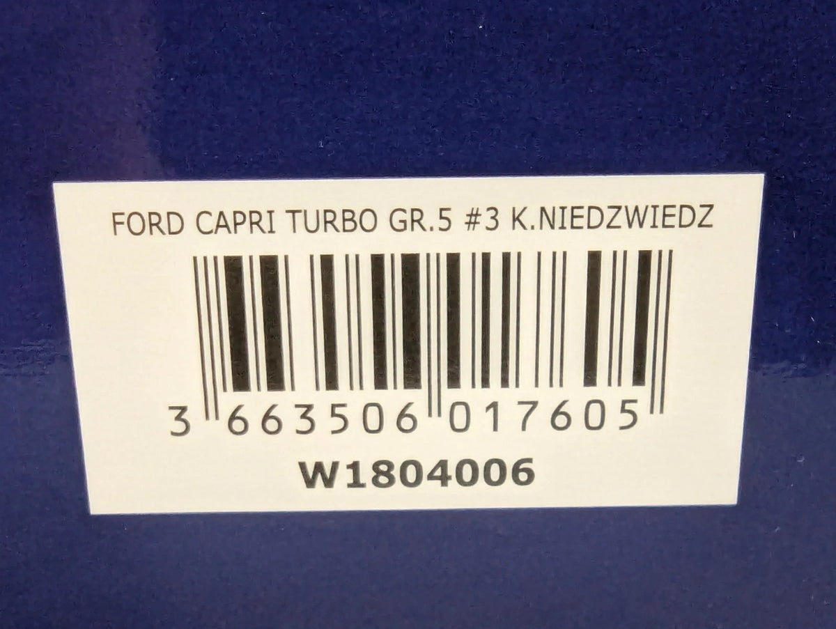 Modellautos 1:18 Werk83 Ford Capri Turbo Gr.5  DRM 1982 #3 K. Niedzwiedz OVP