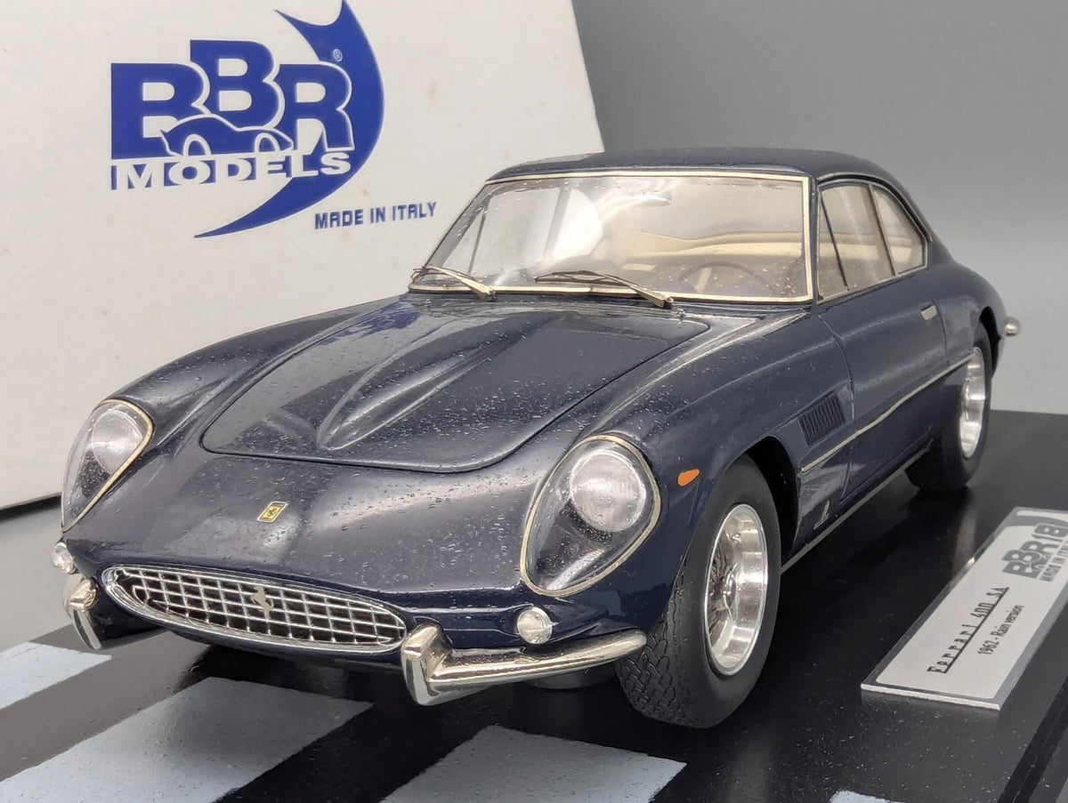 Modellautos 1:18 BBR Ferrari 400 SA 1962 Blau RAIN / DIRTY VERSION Ltd 07/07 OVP
